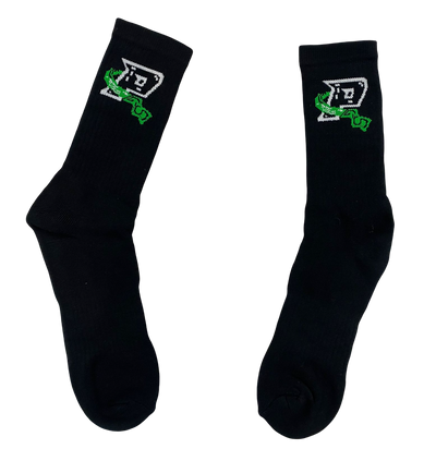 BLACK SWOOSH SOCKS